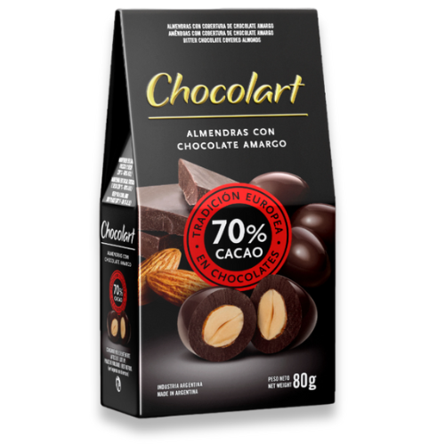 Almendras con chocolate 70 %