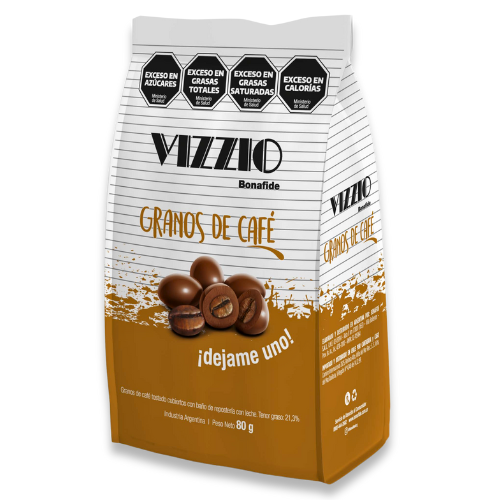 Granos de café cubiertos de chocolate