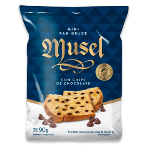 Mini pan dulce con chips de chocolate