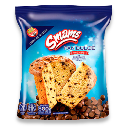 Pan dulce con chips de chocolate SIN TACC