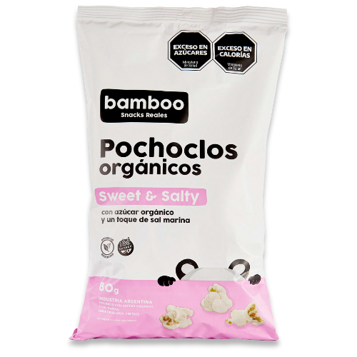 Pochoclos con azucar organica y sal marina