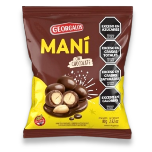 Maní con chocolate SIN TACC